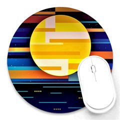 Background Abstract Horizon Round Mousepads by Wegoenart