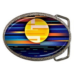 Background Abstract Horizon Belt Buckles by Wegoenart