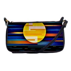 Background Abstract Horizon Shoulder Clutch Bag