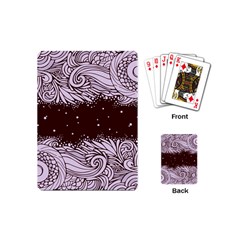 Ornamental Leaves Wallpaper Plants Playing Cards Single Design (mini) by Wegoenart