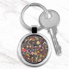 Illustration Shape Tribal Pattern Round Key Chain (round) by Wegoenart