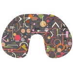 Illustration Shape Tribal Pattern Round Travel Neck Pillow Front