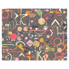 Illustration Shape Tribal Pattern Round Double Sided Flano Blanket (medium)  by Wegoenart