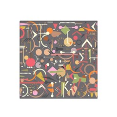 Illustration Shape Tribal Pattern Round Satin Bandana Scarf 22  X 22  by Wegoenart