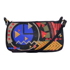 Background Abstract Colors Shapes Shoulder Clutch Bag