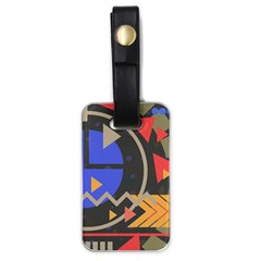 Background Abstract Colors Shapes Luggage Tag (one Side) by Wegoenart