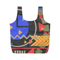 Background Abstract Colors Shapes Full Print Recycle Bag (m) by Wegoenart