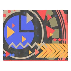 Background Abstract Colors Shapes Double Sided Flano Blanket (large)  by Wegoenart