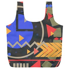 Background Abstract Colors Shapes Full Print Recycle Bag (xxl) by Wegoenart