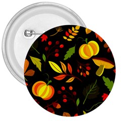 Pumpkin Fall Autumn Pattern 3  Buttons by Wegoenart