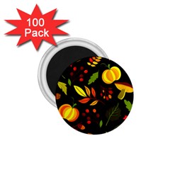 Pumpkin Fall Autumn Pattern 1 75  Magnets (100 Pack)  by Wegoenart