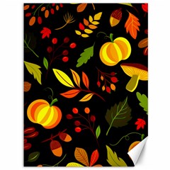 Pumpkin Fall Autumn Pattern Canvas 36  X 48  by Wegoenart