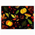 Pumpkin Fall Autumn Pattern Large Glasses Cloth (2 Sides) Front