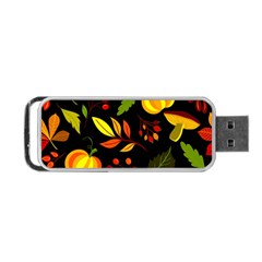 Pumpkin Fall Autumn Pattern Portable Usb Flash (two Sides) by Wegoenart