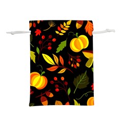 Pumpkin Fall Autumn Pattern Lightweight Drawstring Pouch (s) by Wegoenart