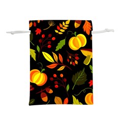 Pumpkin Fall Autumn Pattern Lightweight Drawstring Pouch (l) by Wegoenart