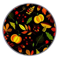 Pumpkin Fall Autumn Pattern Wireless Charger by Wegoenart