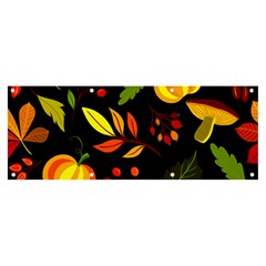 Pumpkin Fall Autumn Pattern Banner And Sign 8  X 3  by Wegoenart