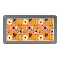 Flower White Pattern Floral Memory Card Reader (mini) by Wegoenart