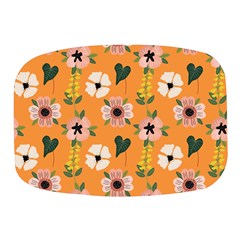 Flower White Pattern Floral Mini Square Pill Box by Wegoenart