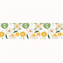 Flower White Pattern Floral Nature Large Bar Mats by Wegoenart