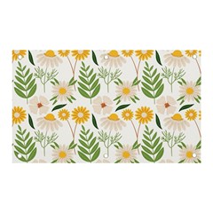 Flower White Pattern Floral Nature Banner And Sign 5  X 3  by Wegoenart