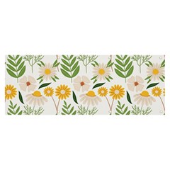 Flower White Pattern Floral Nature Banner And Sign 8  X 3  by Wegoenart