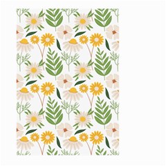 Flower White Pattern Floral Nature Large Garden Flag (two Sides) by Wegoenart