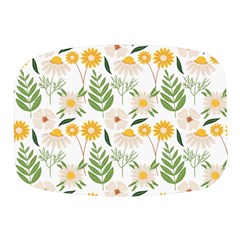 Flower White Pattern Floral Nature Mini Square Pill Box by Wegoenart