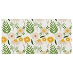 Flower White Pattern Floral Nature Banner and Sign 4  x 2  Front