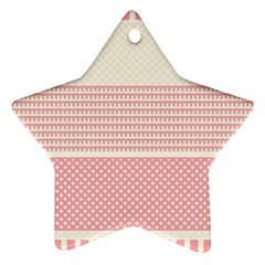 Background Pink Beige Decorative Star Ornament (two Sides)