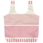 Background Pink Beige Decorative Full Print Recycle Bag (XXXL) Front