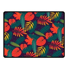 Leaves Pattern Wallpaper Seamless Fleece Blanket (small) by Wegoenart