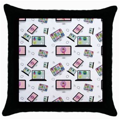 Computer Technology Communication Throw Pillow Case (black) by Wegoenart