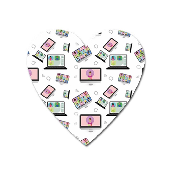 Computer Technology Communication Heart Magnet