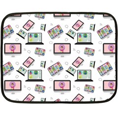 Computer Technology Communication Fleece Blanket (mini) by Wegoenart