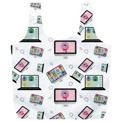 Computer Technology Communication Full Print Recycle Bag (xl) by Wegoenart