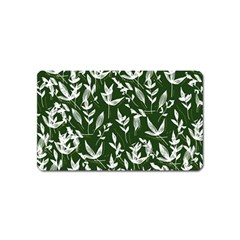 Leaves Pattern Wallpaper Watercolor Magnet (name Card) by Wegoenart