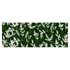 Leaves Pattern Wallpaper Watercolor Banner And Sign 8  X 3  by Wegoenart