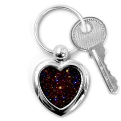 Abstract Background Star Wallpaper Key Chain (heart) by Wegoenart