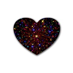 Abstract Background Star Wallpaper Rubber Coaster (heart) by Wegoenart