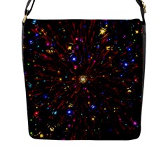 Abstract Background Star Wallpaper Flap Closure Messenger Bag (l) by Wegoenart