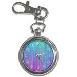 Blue Magenta Speckles Line Key Chain Watches Front