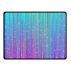 Blue Magenta Speckles Line Double Sided Fleece Blanket (small)  by Wegoenart