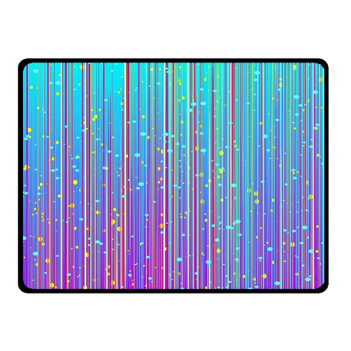 Blue Magenta Speckles Line Double Sided Fleece Blanket (Small) 