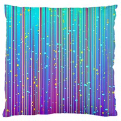 Blue Magenta Speckles Line Standard Flano Cushion Case (one Side) by Wegoenart