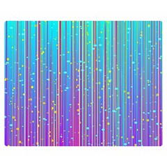 Blue Magenta Speckles Line Double Sided Flano Blanket (medium)  by Wegoenart