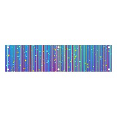 Blue Magenta Speckles Line Banner And Sign 4  X 1  by Wegoenart