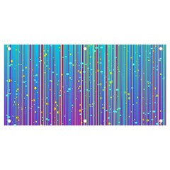 Blue Magenta Speckles Line Banner And Sign 4  X 2  by Wegoenart