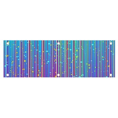 Blue Magenta Speckles Line Banner And Sign 6  X 2  by Wegoenart